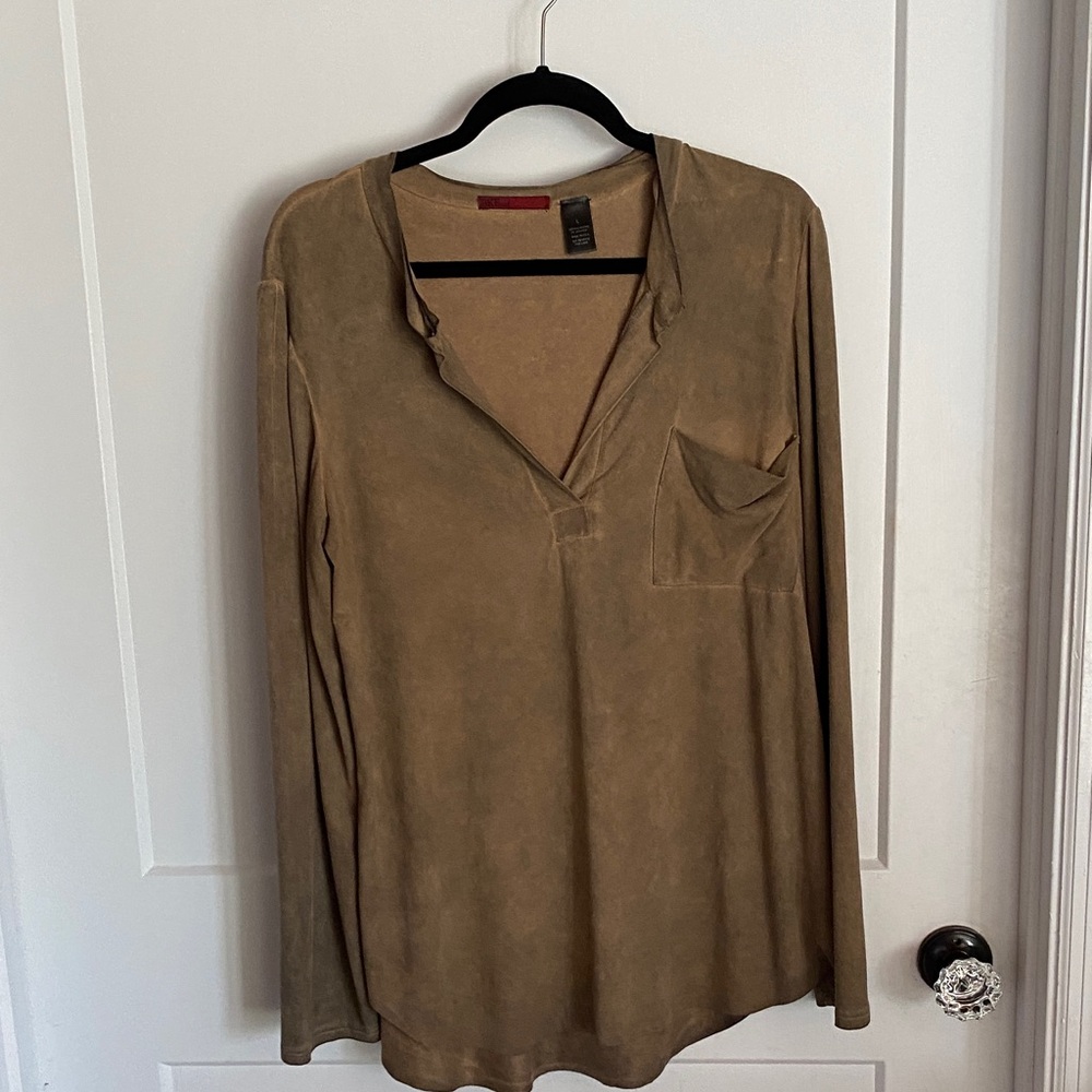 BKE red  Long Sleeve Top